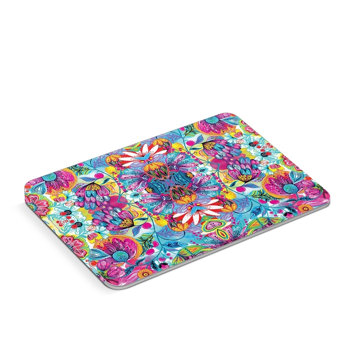 Apple Magic Trackpad Skin design of Pattern, Psychedelic art, Design, Textile, Visual arts, Art, Magenta, Motif, Symmetry, Paisley, with pink, blue, purple, yellow, orange, green, red colors