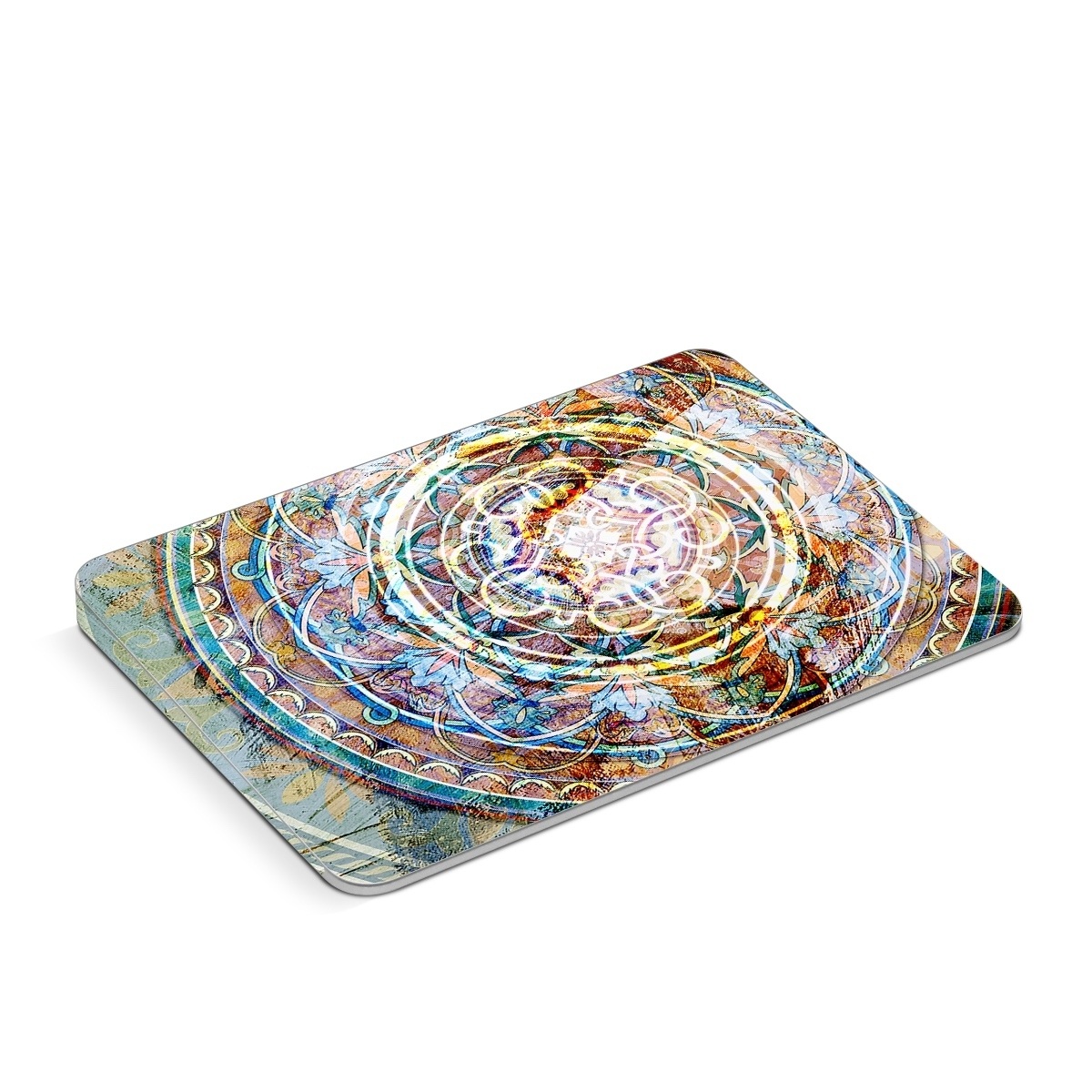 Apple Magic Trackpad Skin design of Circle, Ceramic, Tableware, with yellow, red, orange, white, blue, green, gray colors