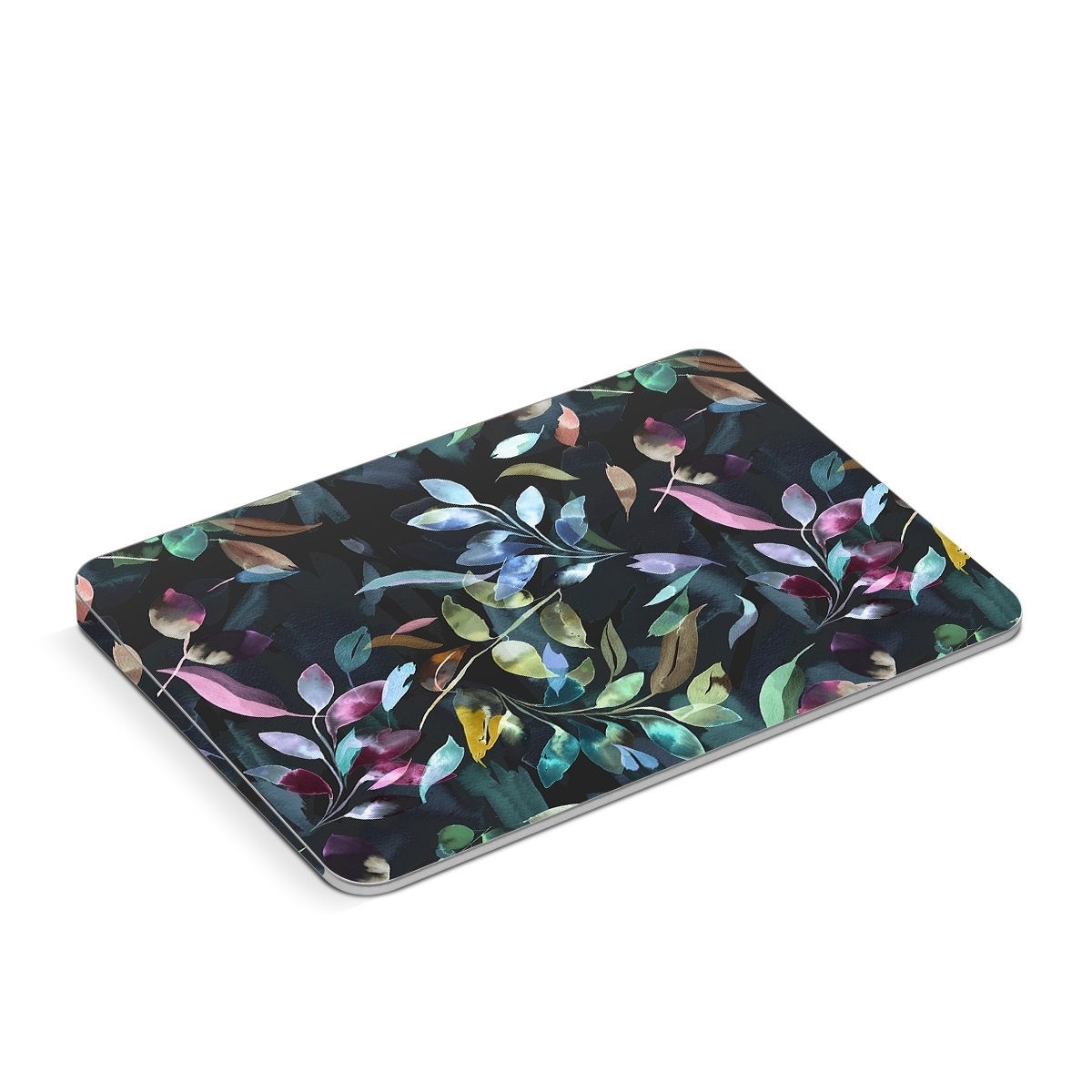 Apple Magic Trackpad Skin design of Flower, Leaf, Plant, Botany, Organism, Line, Art, Petal, Groundcover, Terrestrial plant, with black, blue, green, purple, pink, red, white colors