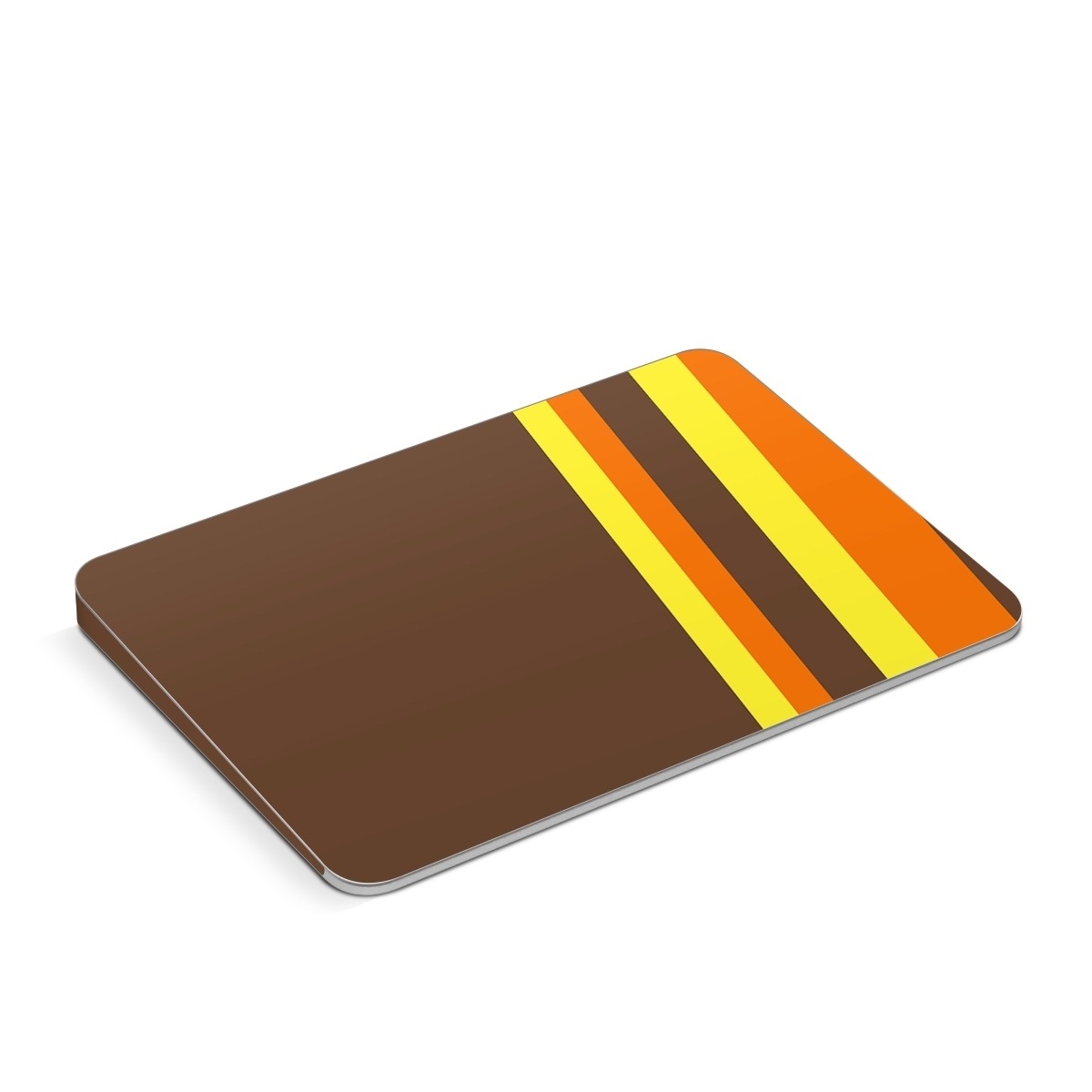 Apple Magic Trackpad Skin design of Orange, Yellow, Line, Brown, Font, Material property, Graphic design, Pattern, Parallel, with brown, orange, yellow colors