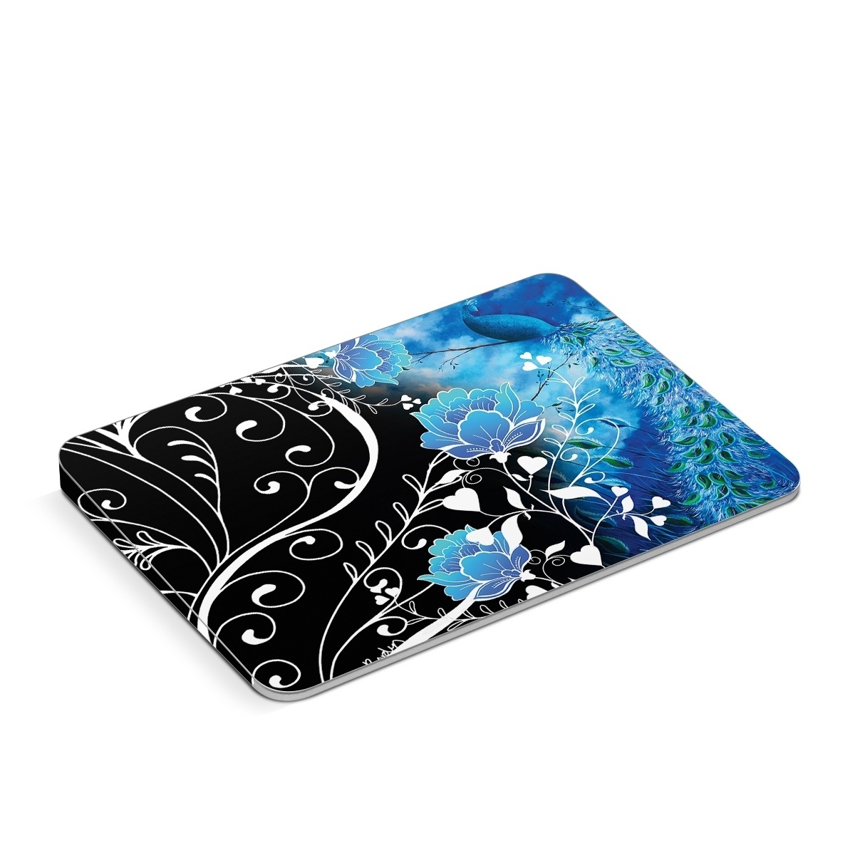 Apple Magic Trackpad Skin design of Blue, Pattern, Graphic design, Design, Illustration, Organism, Visual arts, Graphics, Plant, Art, with black, blue, gray, white colors