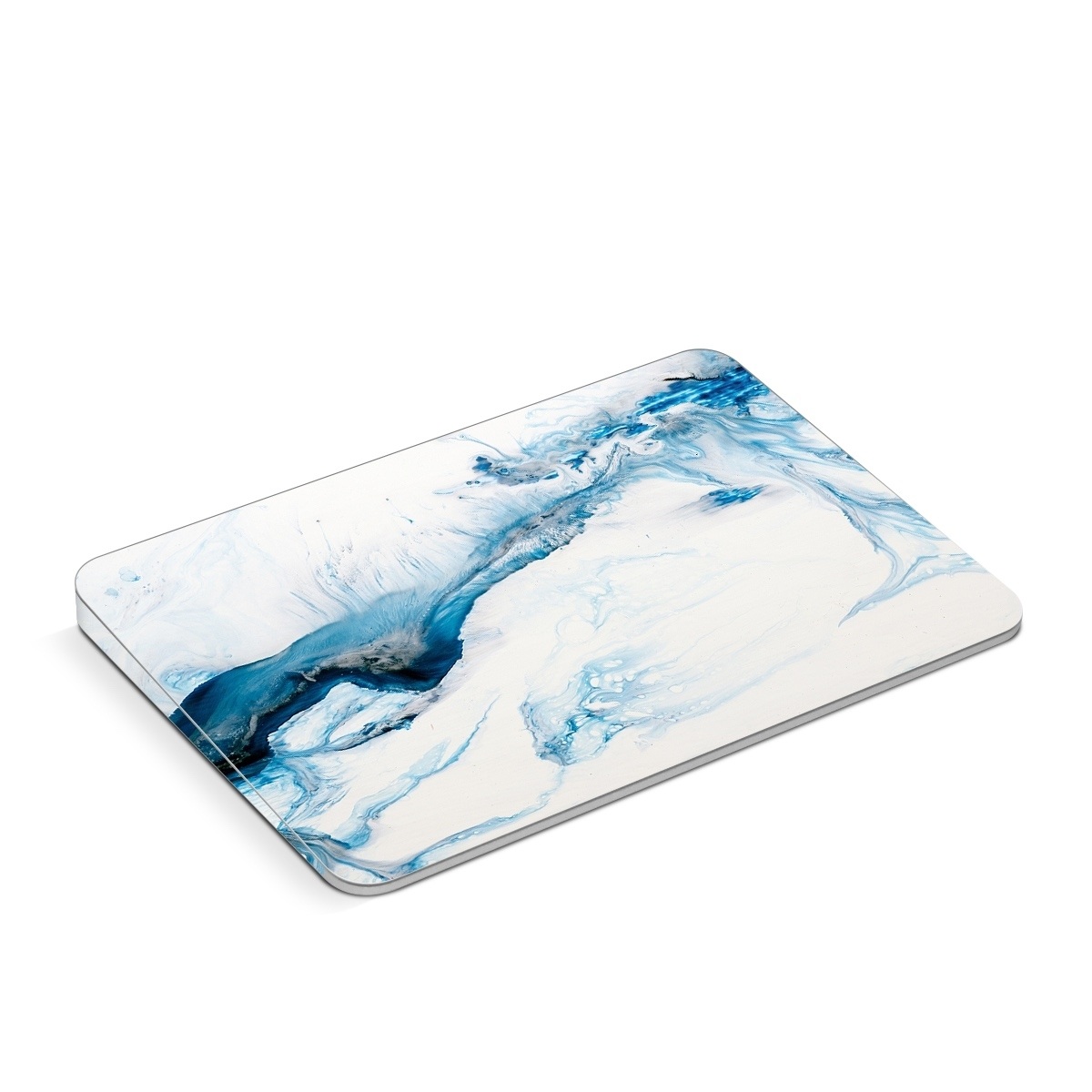 Apple Magic Trackpad 1 Skin design of Glacial landform, Blue, Water, Glacier, Sky, Arctic, Ice cap, Watercolor paint, Drawing, Art with white, blue, black colors