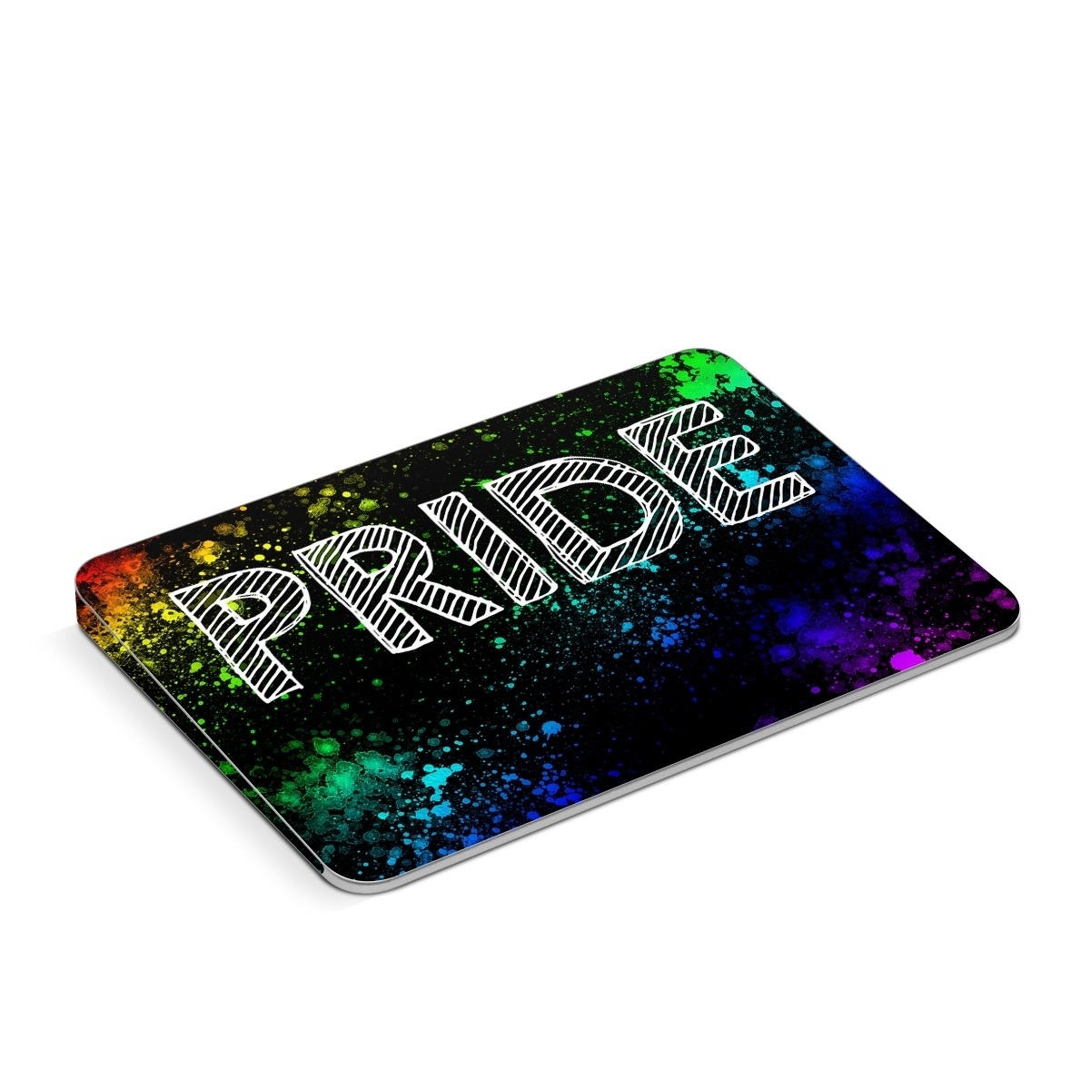 Apple Magic Trackpad Skin design of Green, Text, Graphic design, Font, Graphics, Design, Illustration, Space, Visual effect lighting, Circle, with black, white, blue, purple, green, yellow, orange, red colors