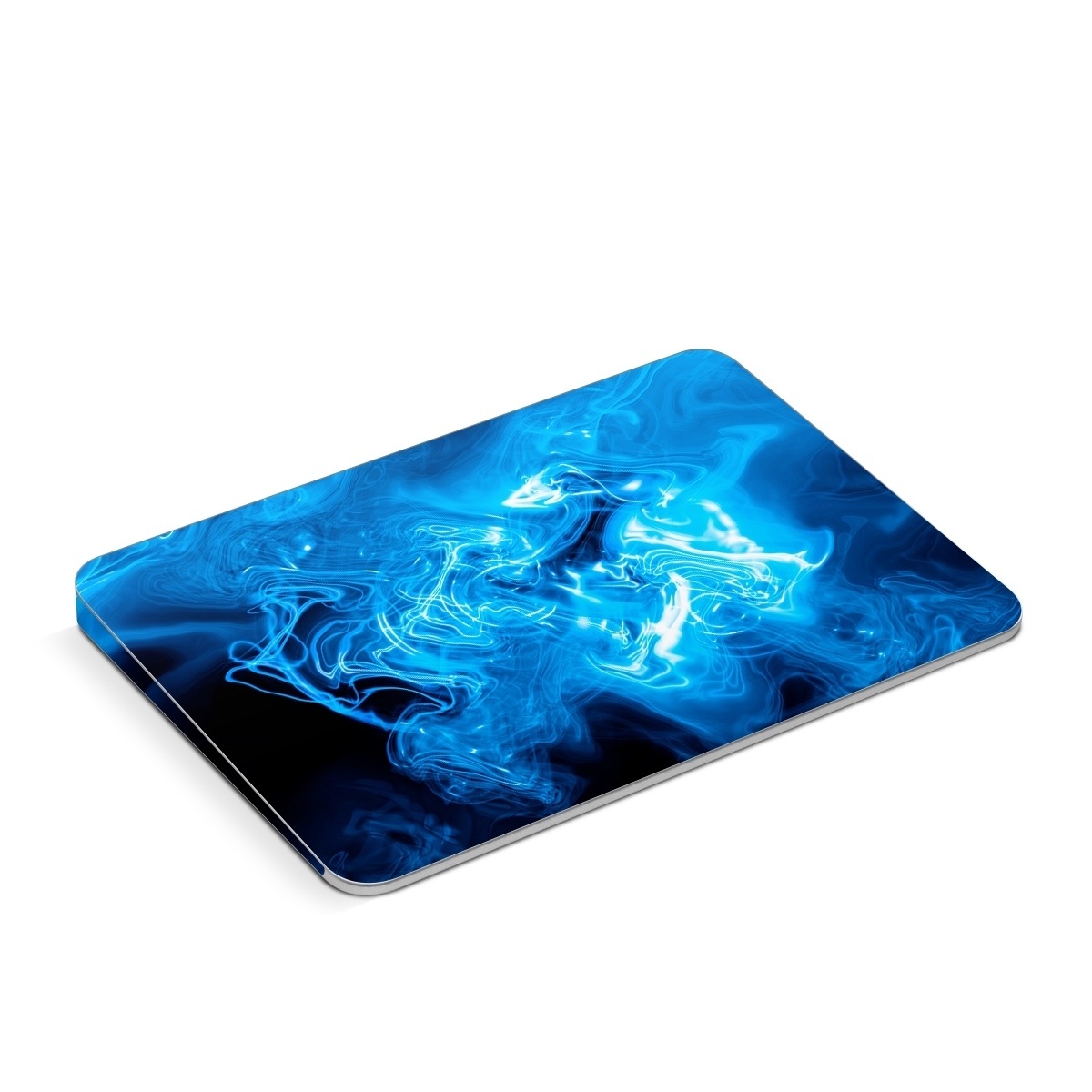 Apple Magic Trackpad Skin design of Blue, Water, Electric blue, Organism, Pattern, Smoke, Liquid, Art, with blue, black, purple colors