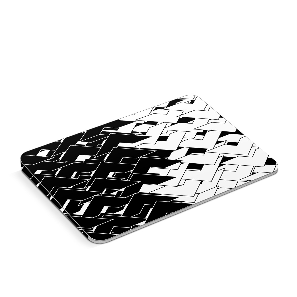 Apple Magic Trackpad Skin design of Pattern, Black, Black-and-white, Monochrome, Monochrome photography, Line, Design, Parallel, Font, with black, white colors