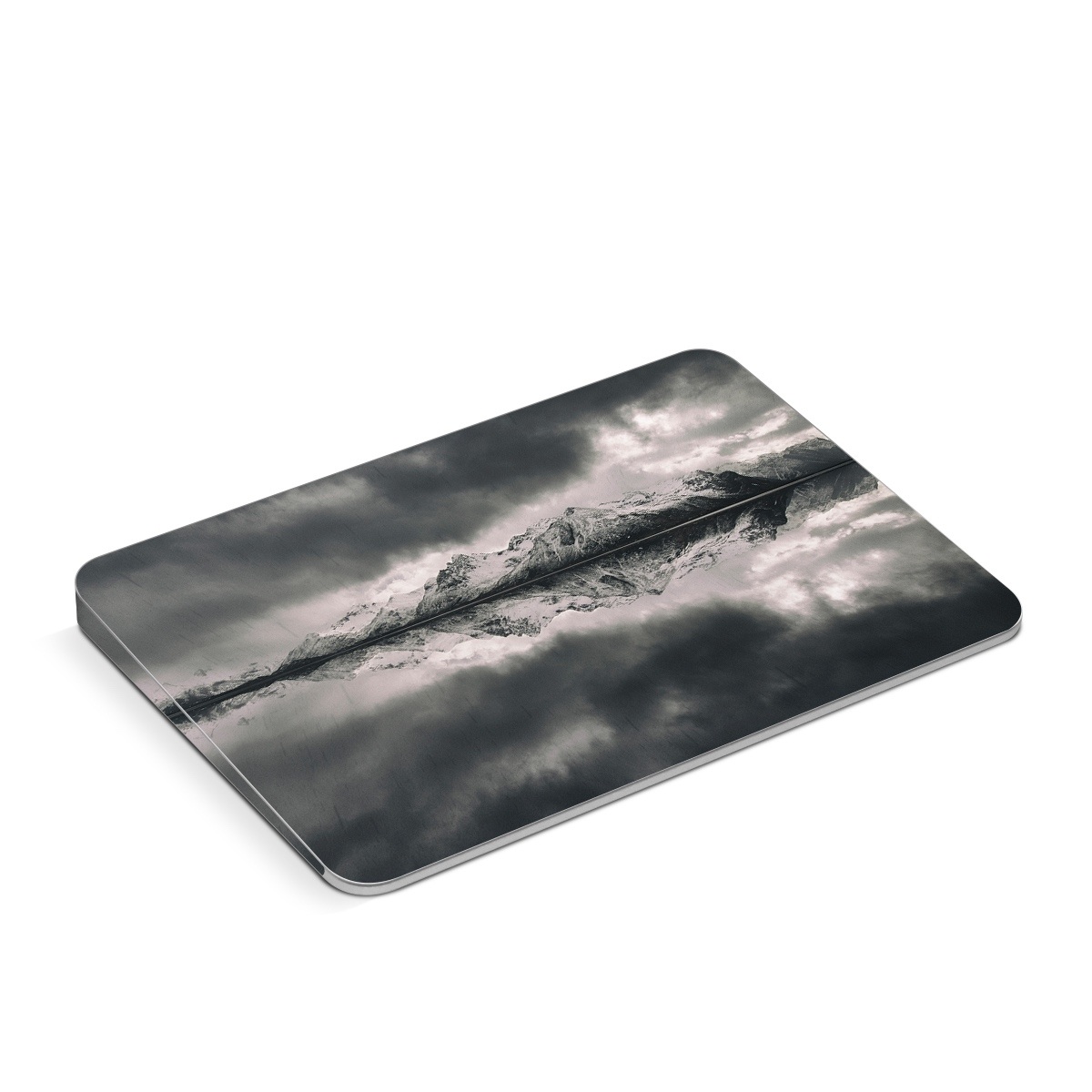 Apple Magic Trackpad Skin design of Sky, Cloud, Nature, Reflection, Water, Atmospheric phenomenon, Daytime, Black-and-white, Atmosphere, Calm, with white, black, gray colors