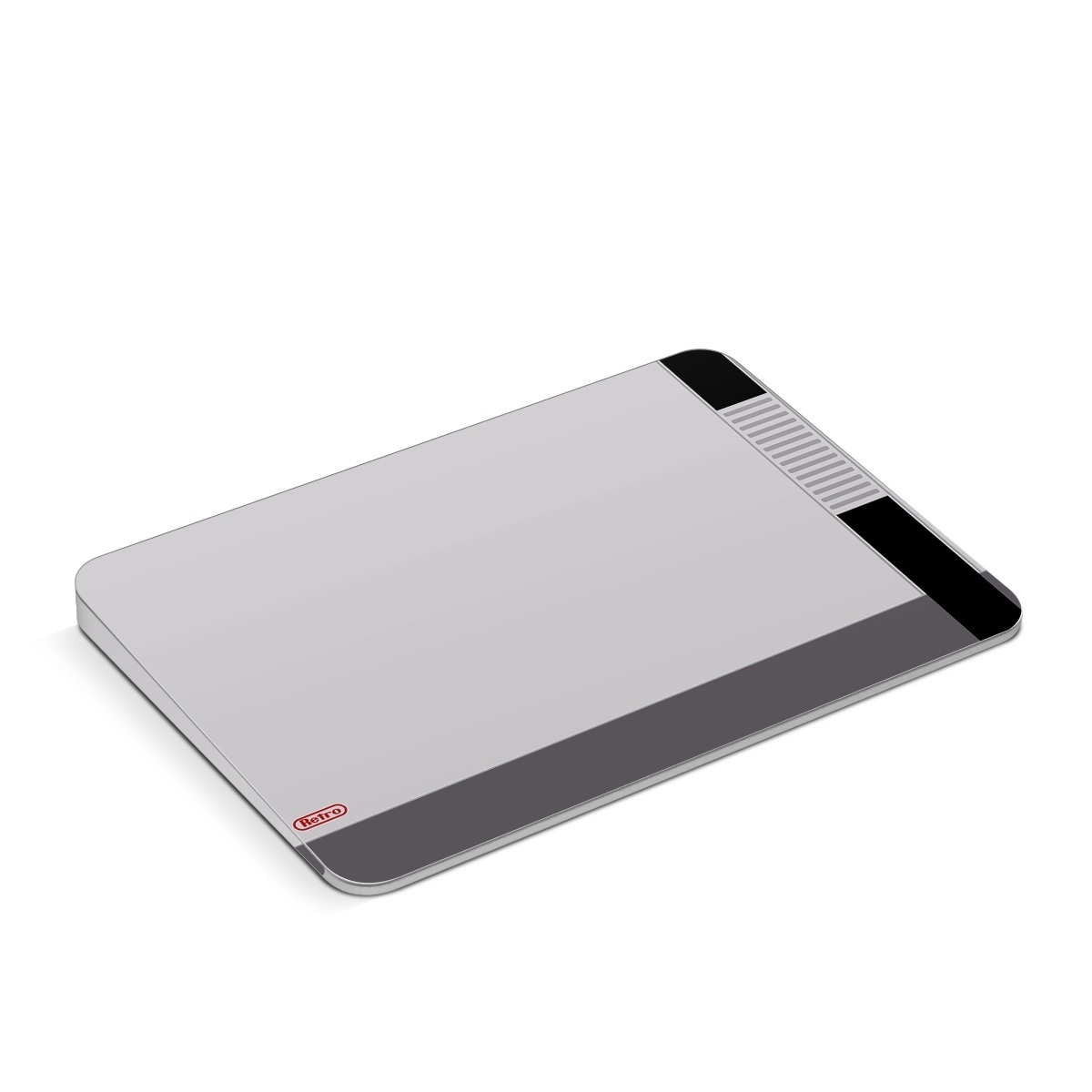 Apple Magic Trackpad Skin design of Text, Font, Red, Product, Logo, Brand, Material property, Graphics, Rectangle, with gray, black, red colors