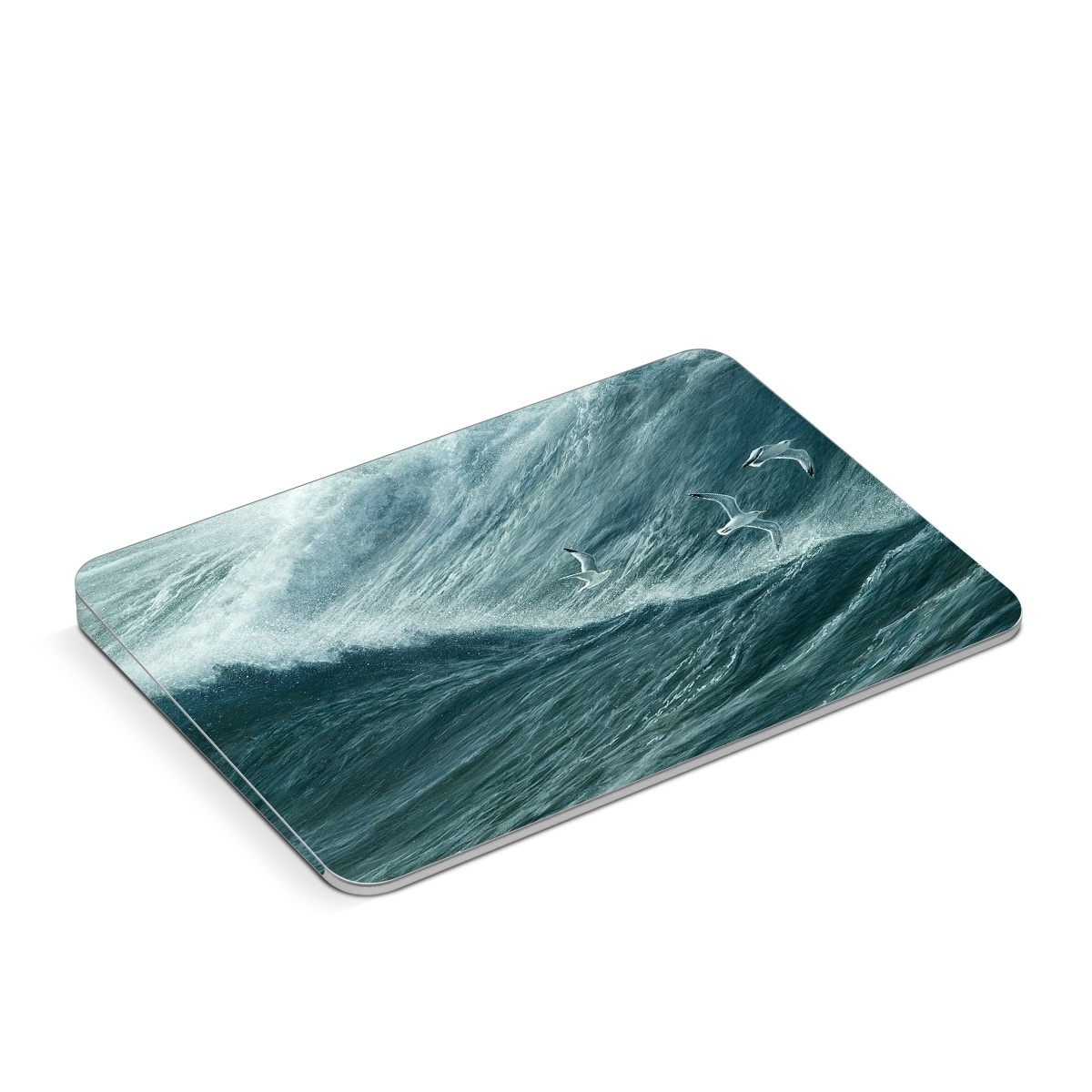 Apple Magic Trackpad Skin design of Wave, Wind wave, Tide, Sea, Ocean, Water, Sky, Wind, Tsunami, Surfing, with blue, white colors
