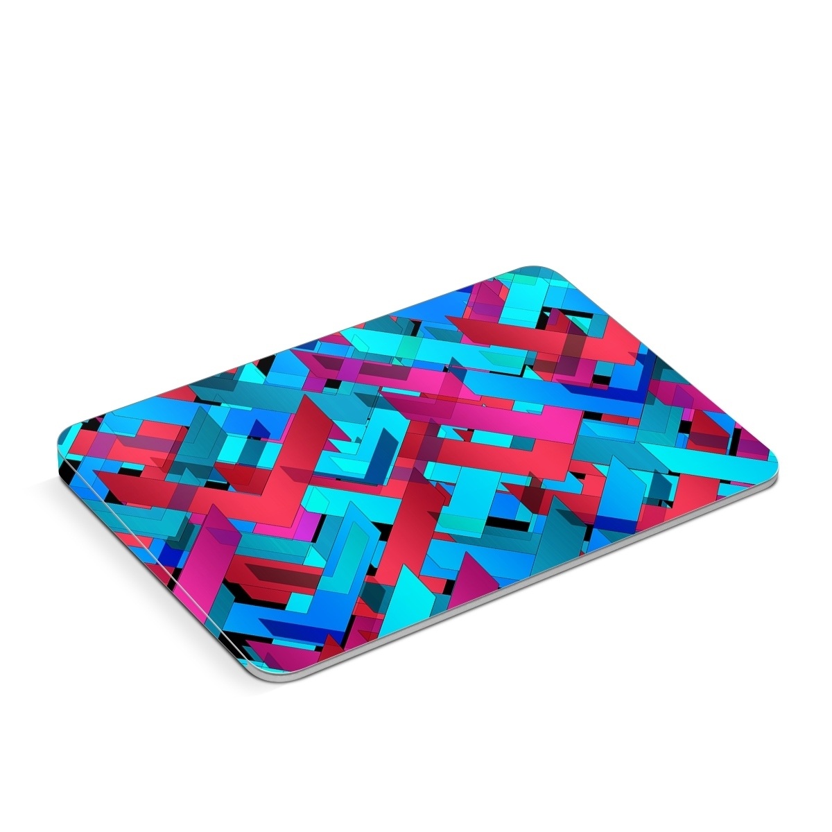 Apple Magic Trackpad Skin design of Pattern, Turquoise, Line, Teal, Magenta, Design, Textile, Symmetry, Colorfulness, with blue, red, purple, black colors