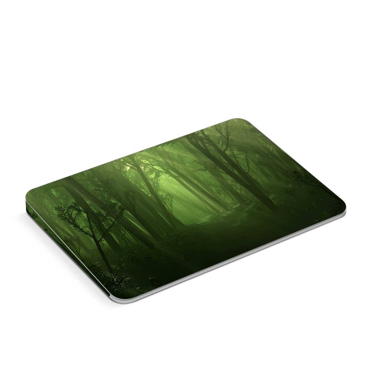 Apple Magic Trackpad Skin design of Nature, Green, Forest, Old-growth forest, Woodland, Natural environment, Vegetation, Tree, Natural landscape, Atmospheric phenomenon, with black, green colors