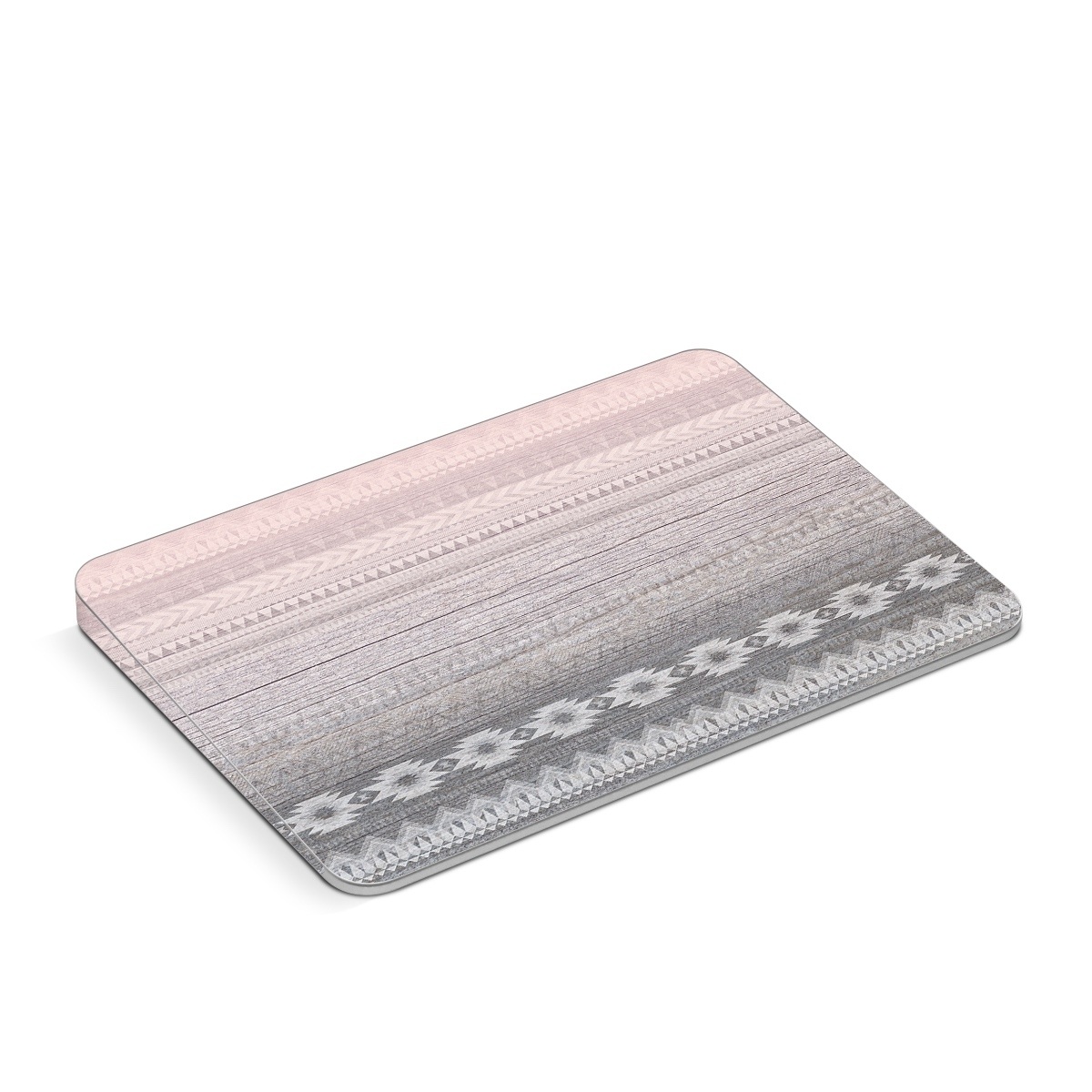 Apple Magic Trackpad Skin design of White, Beige, Textile, Pattern, Lace, Tablecloth, Linen, Linens, with pink, white, gray colors