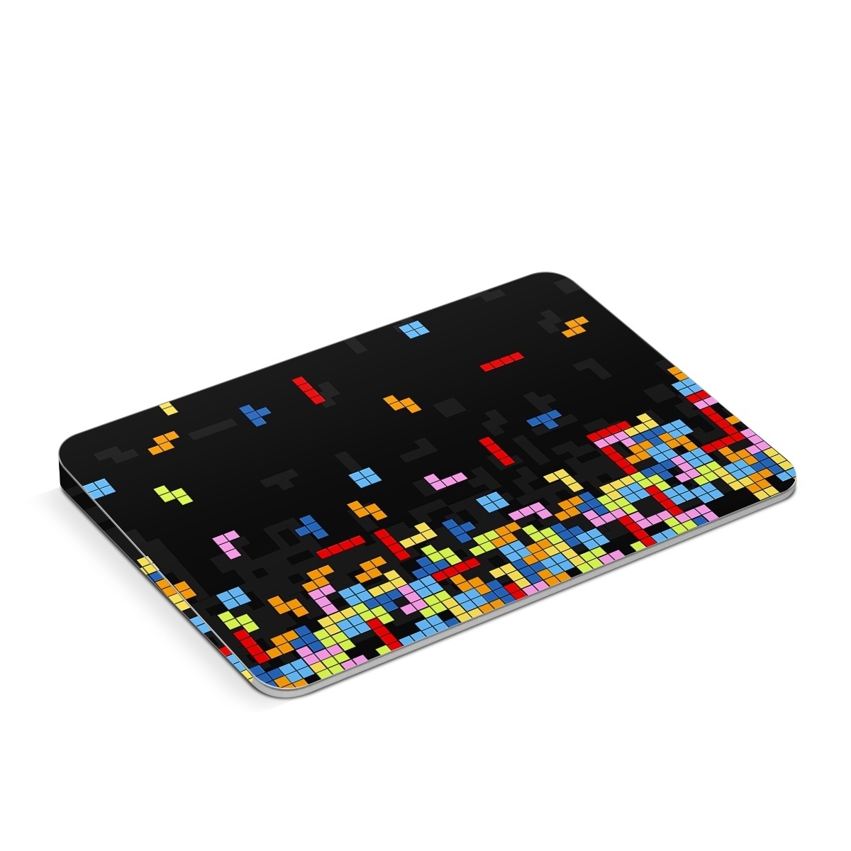 Apple Magic Trackpad Skin design of Pattern, Symmetry, Font, Design, Graphic design, Line, Colorfulness, Magenta, Square, Graphics, with black, green, blue, orange, red colors