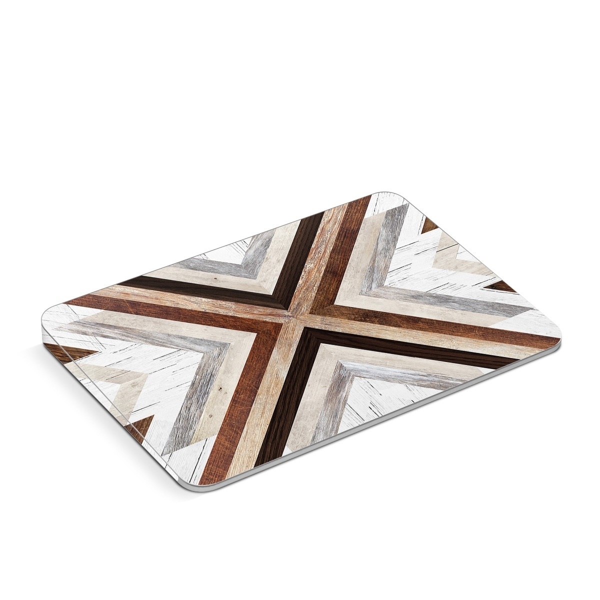 Apple Magic Trackpad Skin design of Architecture, Line, Pattern, Brown, Symmetry, Wood, Design, Building, Facade, Material property, with white, brown, gray colors