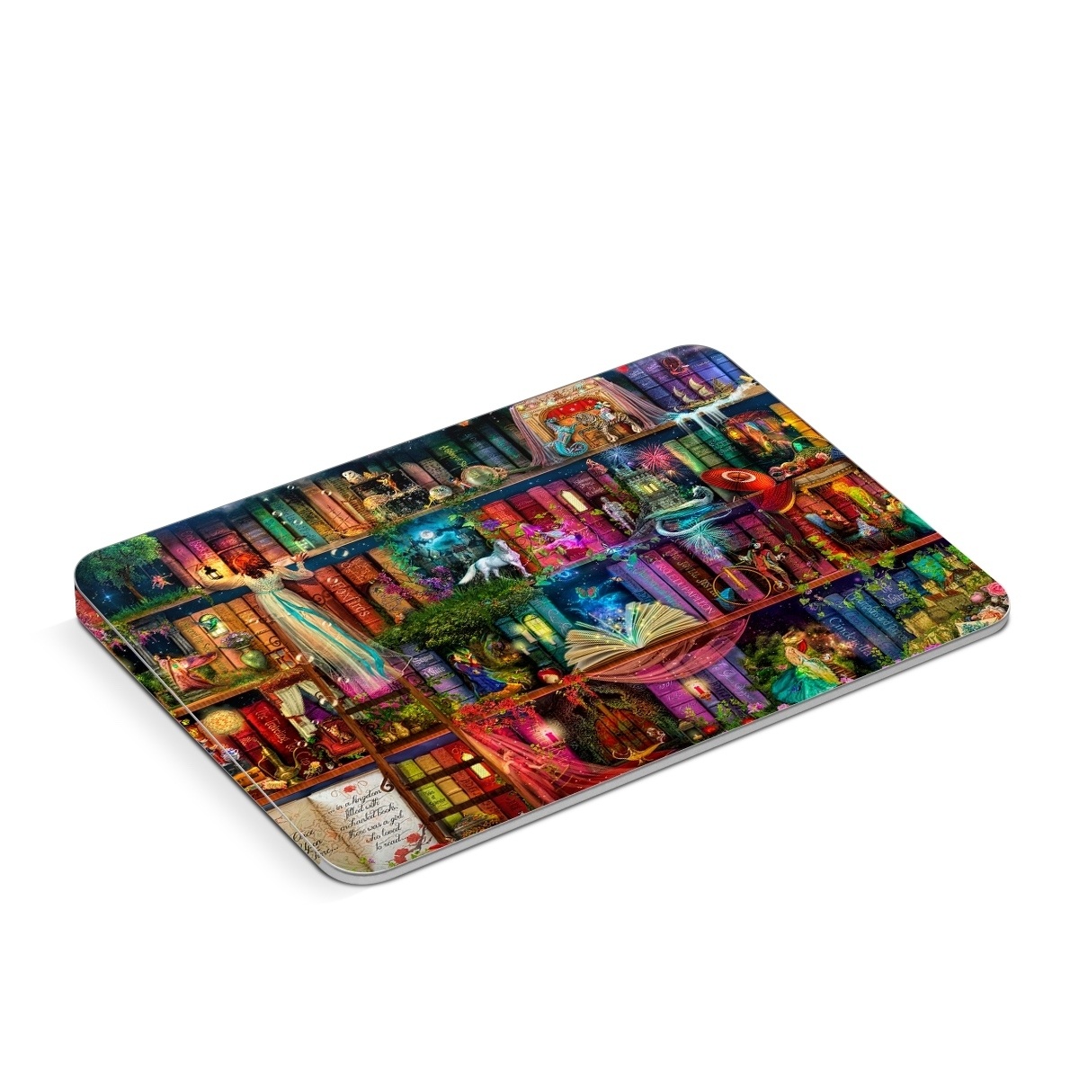 Apple Magic Trackpad Skin design of Painting, Art, Theatrical scenery, with black, red, gray, green, blue colors
