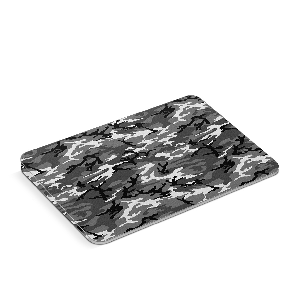 Apple Magic Trackpad Skin design of Military camouflage, Pattern, Clothing, Camouflage, Uniform, Design, Textile, with black, gray colors