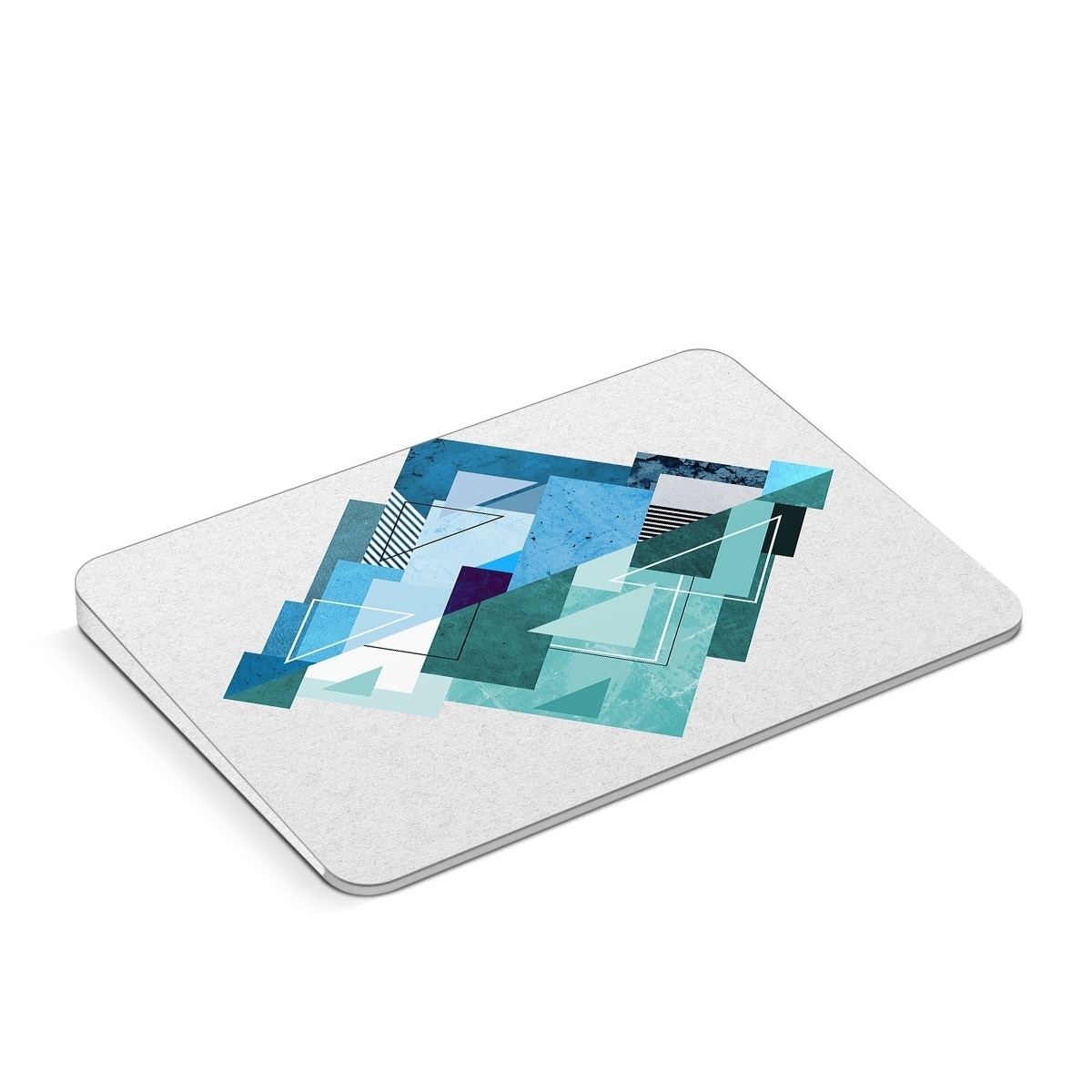 Apple Magic Trackpad Skin design of Blue, Turquoise, Illustration, Graphic design, Design, Line, Logo, Triangle, Graphics, with gray, blue, purple colors