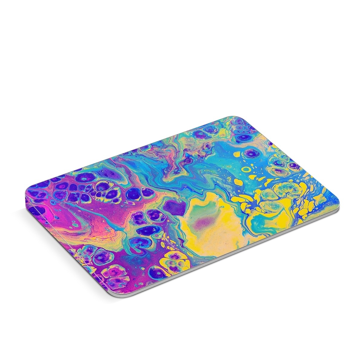 Apple Magic Trackpad Skin design of Psychedelic art, Pattern, Purple, Visual arts, Design, Art, Fractal art, Electric blue, Graphic design, Graphics, with blue, yellow, purple, pink colors