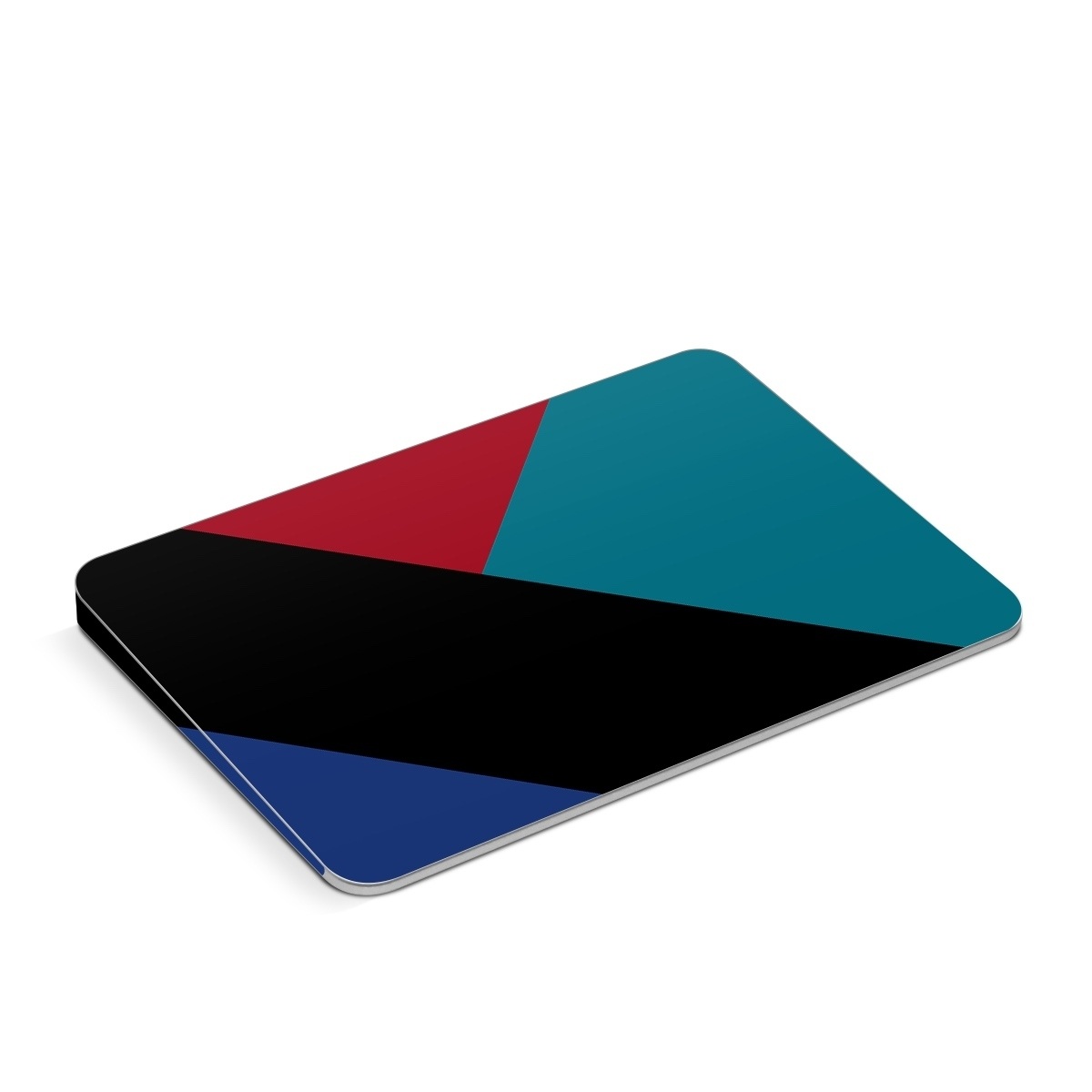 Apple Magic Trackpad Skin design of Blue, Green, Turquoise, Azure, Teal, Electric blue, Line, Pattern, Design, Graphic design, with black, blue, red colors