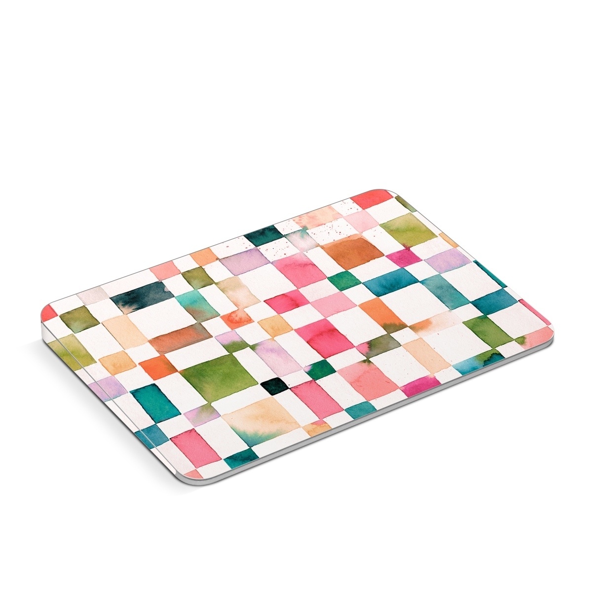 Apple Magic Trackpad Skin design of Brown, Rectangle, Product, Textile, Art, Pink, Line, Aqua, Magenta, Symmetry, with white, pink, green, red, blue, orange, purple colors