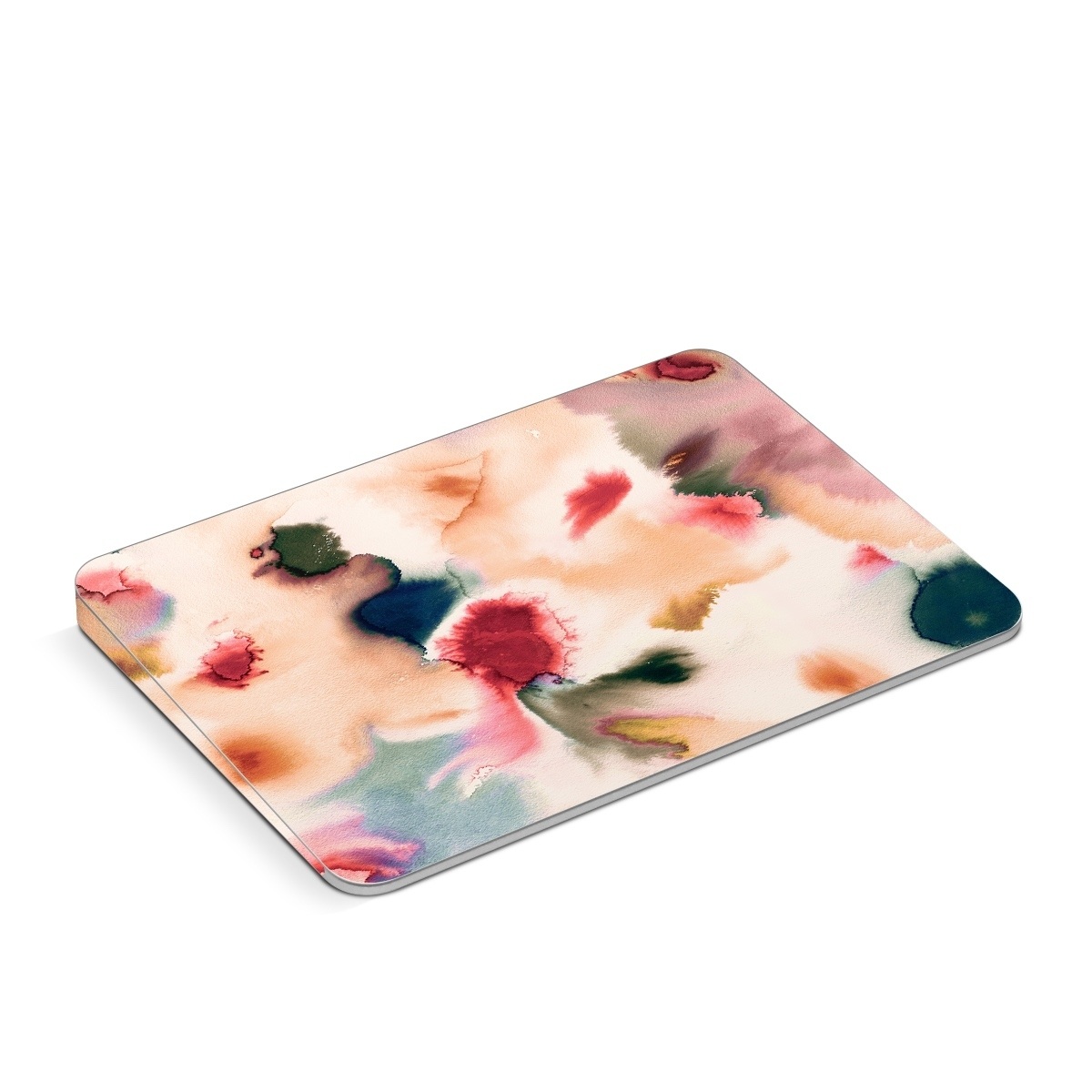 Apple Magic Trackpad Skin design of Petal, Pink, Creative arts, Plant, Tints and shades, Art, Pattern, Porcelain, Close-up, Natural material, with white, blue, red, brown, orange, yellow, green colors