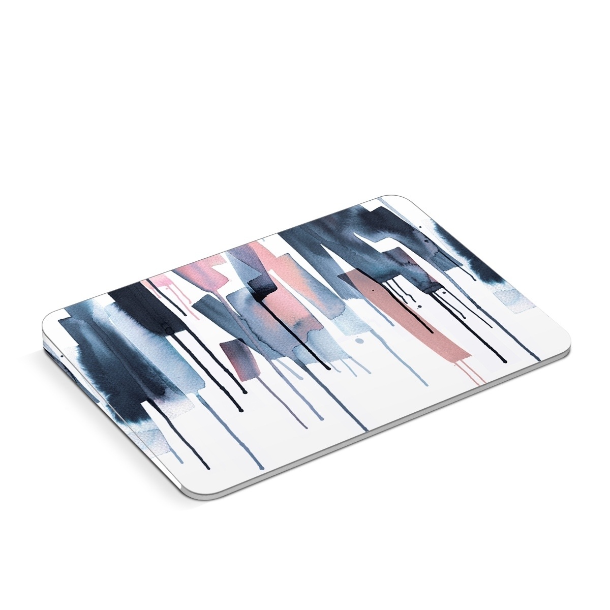Apple Magic Trackpad Skin design of Gesture, Snow, Art, Freezing, Material property, Font, Fashion design, Sportswear, Electric blue, Magenta, with white, blue, pink, black colors