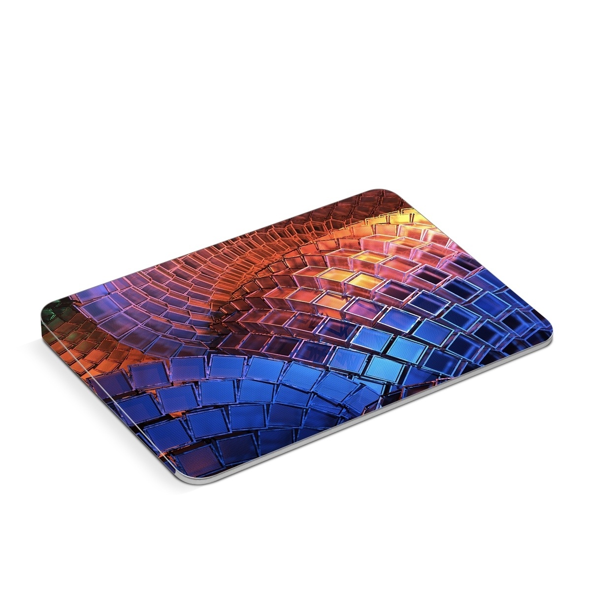 Apple Magic Trackpad Skin design of Blue, Red, Orange, Light, Pattern, Architecture, Design, Fractal art, Colorfulness, Psychedelic art, with black, red, blue, purple, gray colors