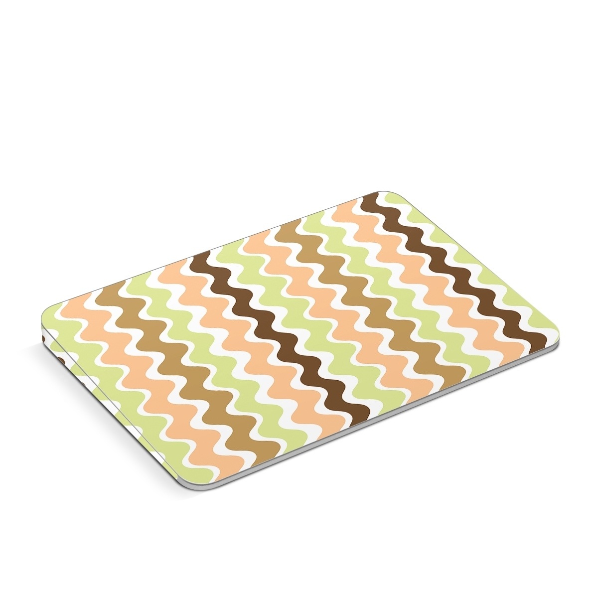 Apple Magic Trackpad Skin design of Textile, Rectangle, Font, Pink, Aqua, Symmetry, Material property, Circle, Art, Pattern, with white, brown, green, orange colors