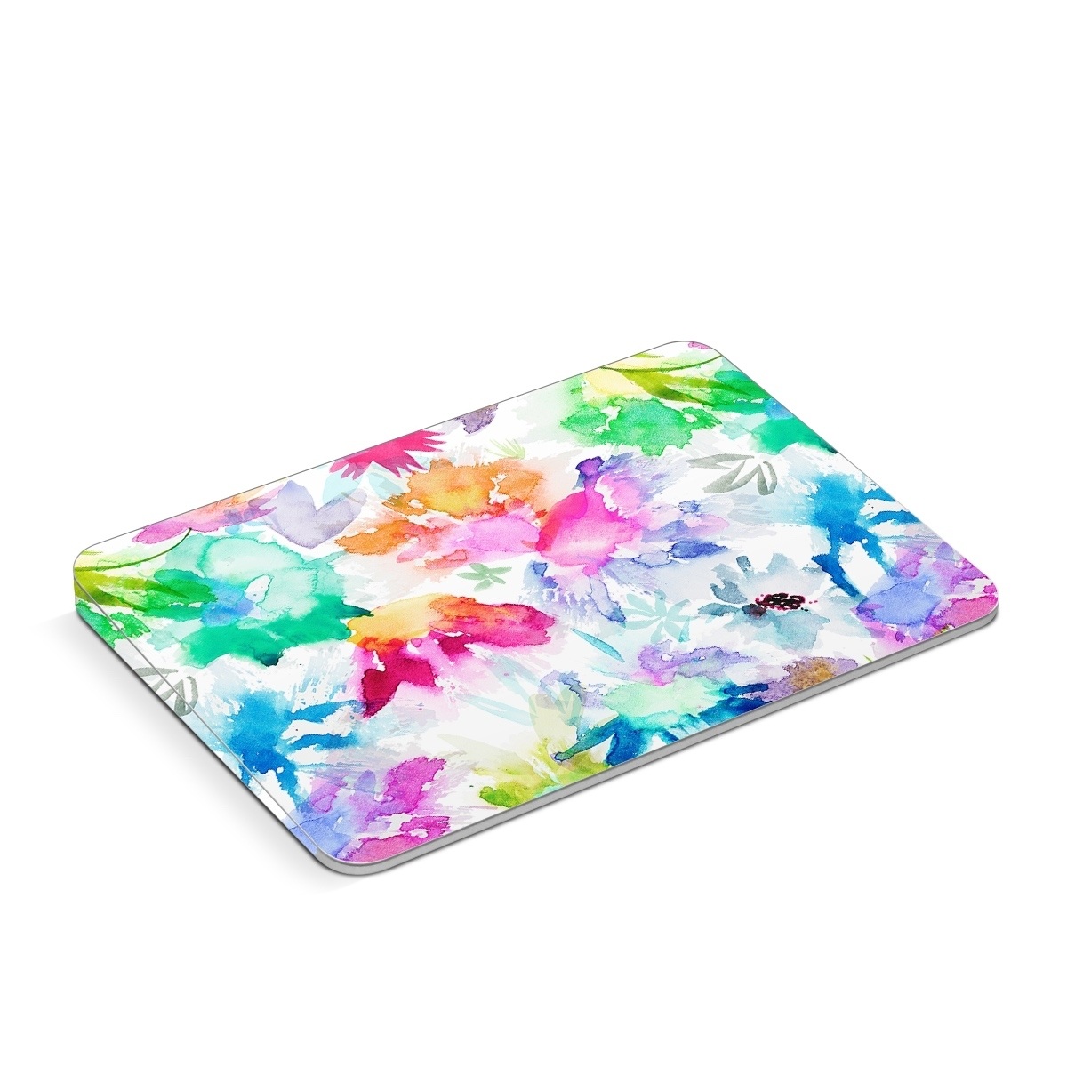 Apple Magic Trackpad Skin design of Art paint, Botany, Paint, Petal, Painting, Creative arts, Art, Line, Material property, Pattern, with white, blue, green, red, pink, purple, yellow colors