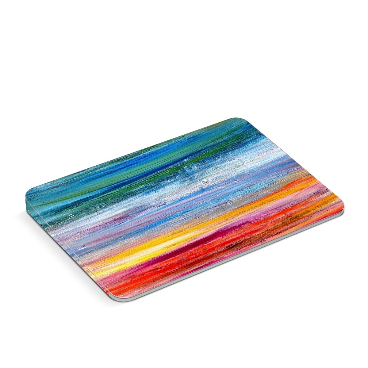 Apple Magic Trackpad Skin design of Sky, Painting, Acrylic paint, Modern art, Watercolor paint, Art, Horizon, Paint, Visual arts, Wave, with gray, blue, red, black, pink colors