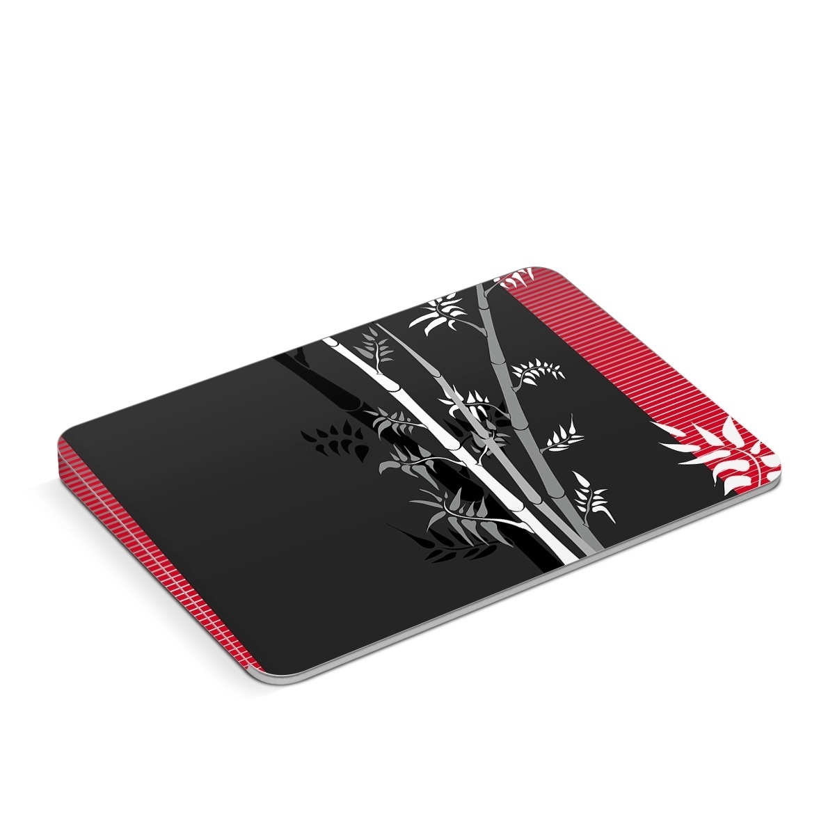 Apple Magic Trackpad Skin design of Tree, Branch, Plant, Graphic design, Bamboo, Illustration, Plant stem, Black-and-white, with black, red, gray, white colors