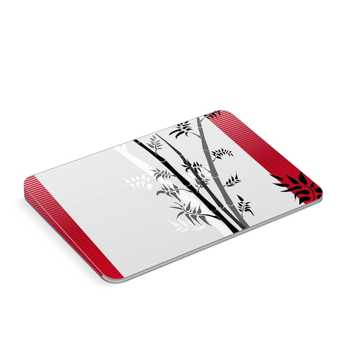 Apple Magic Trackpad Skin design of Botany, Plant, Branch, Plant stem, Tree, Bamboo, Pedicel, Black-and-white, Flower, Twig, with gray, red, black, white colors
