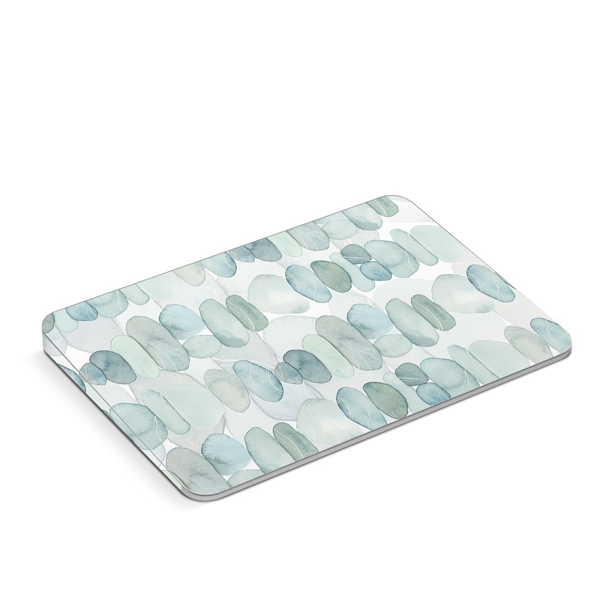 Apple Magic Trackpad Skin design of Aqua, Turquoise, Circle, Pattern, Transparent material, Glass, with white, blue colors
