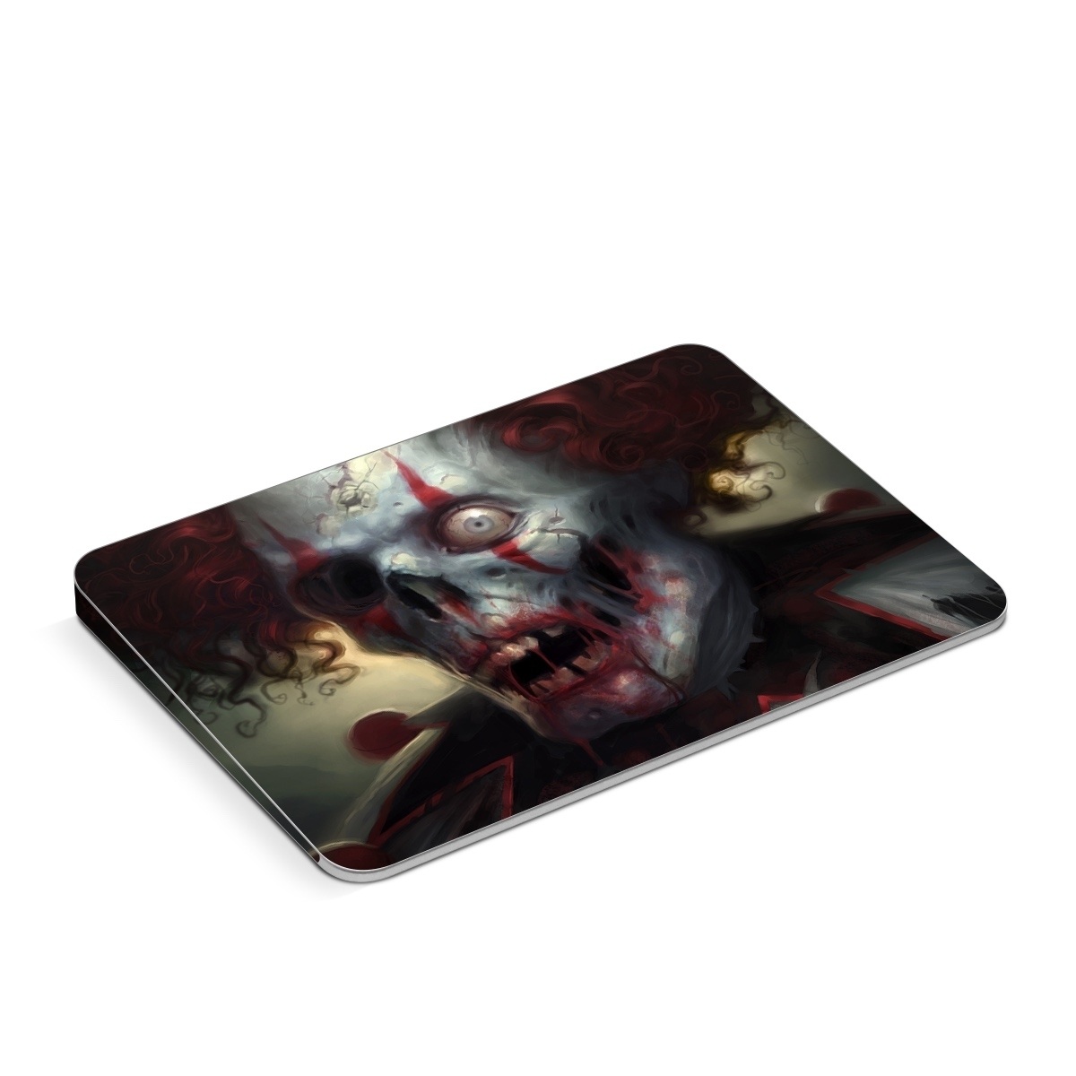 Apple Magic Trackpad Skin design of Illustration, Fictional character, Fiction, Supervillain, Demon, Art, Zombie, Ghost, Supernatural creature, Flesh, with black, gray, green, red colors