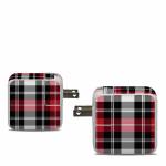 Red Plaid Apple 30W USB-C Power Adapter Skin