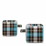 Turquoise Plaid Apple 30W USB-C Power Adapter Skin