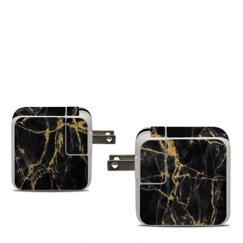 Black Gold Marble Apple 30W USB-C Power Adapter Skin