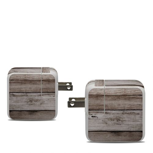 Barn Wood Apple 30W USB-C Power Adapter Skin