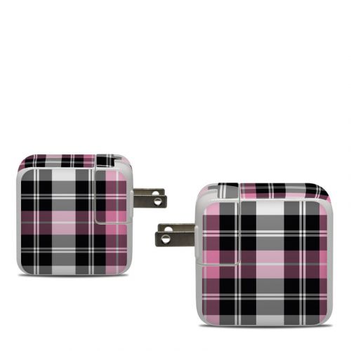 Pink Plaid Apple 30W USB-C Power Adapter Skin