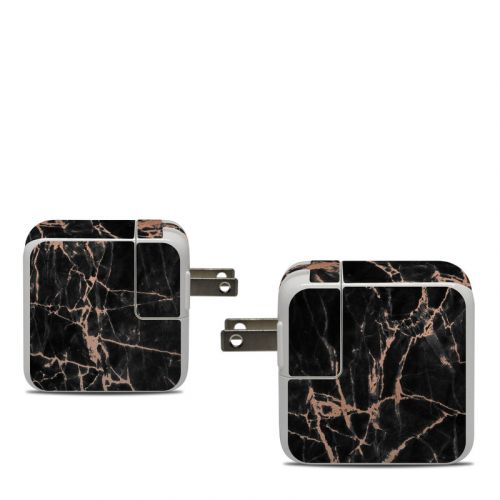 Rose Quartz Marble Apple 30W USB-C Power Adapter Skin