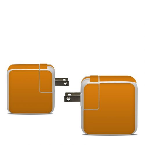 Solid State Orange Apple 30W USB-C Power Adapter Skin