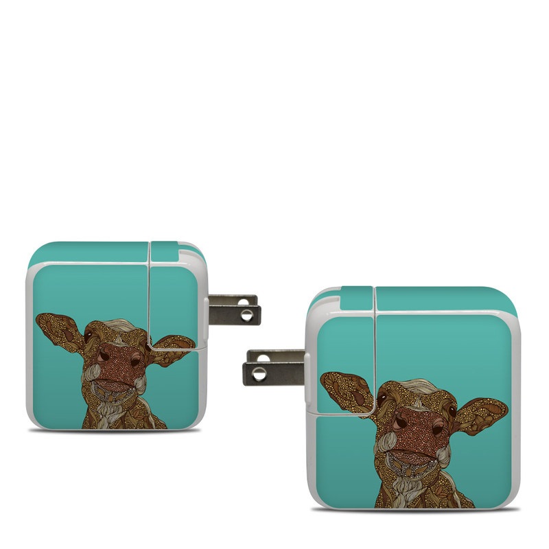 Apple 30W USB-C Power Adapter Skin design of Head, Illustration, Art, Fictional character, with brown, green colors