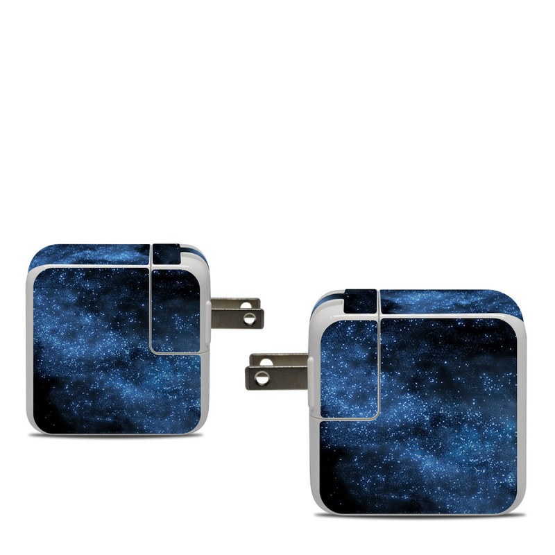 Apple 30W USB-C Power Adapter Skin design of Sky, Atmosphere, Black, Blue, Outer space, Atmospheric phenomenon, Astronomical object, Darkness, Universe, Space, with black, blue colors