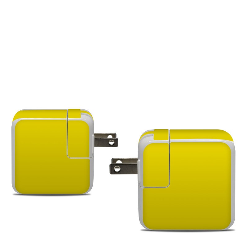 Apple 30W USB-C Power Adapter Skin design of Green, Yellow, Orange, Text, Font, with yellow colors