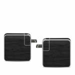 Black Woodgrain Apple 61W USB-C Power Adapter Skin