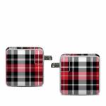Red Plaid Apple 61W USB-C Power Adapter Skin