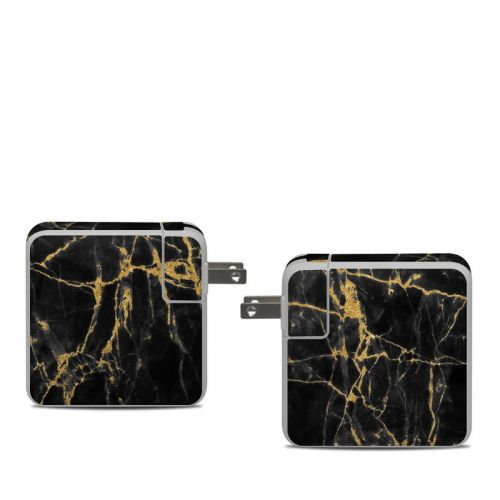 Black Gold Marble Apple 61W USB-C Power Adapter Skin