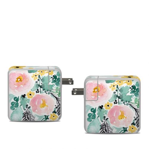 Blushed Flowers Apple 61W USB-C Power Adapter Skin