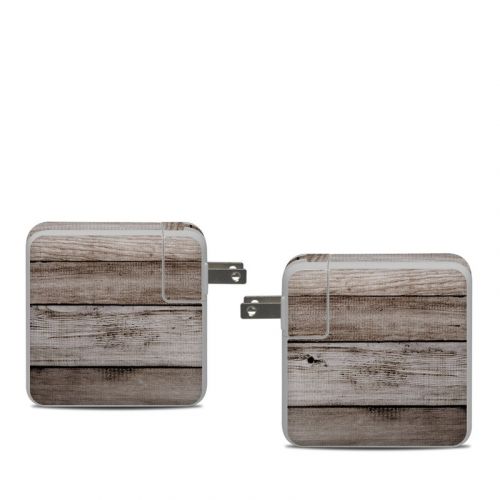 Barn Wood Apple 61W USB-C Power Adapter Skin