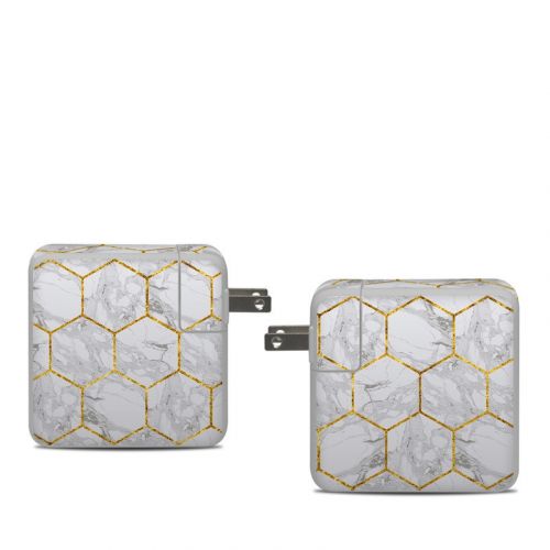Honey Marble Apple 61W USB-C Power Adapter Skin