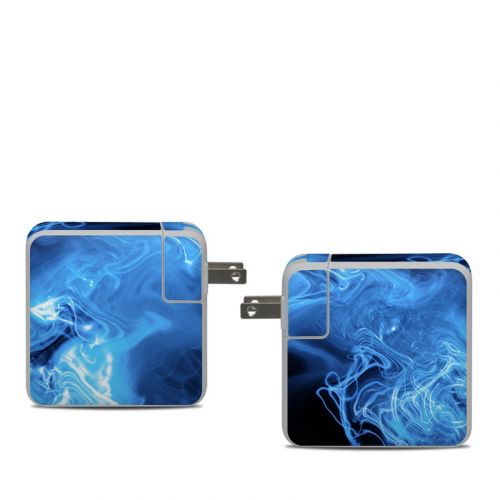 Blue Quantum Waves Apple 61W USB-C Power Adapter Skin